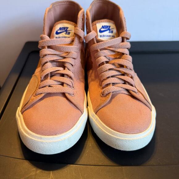 Nike SB Blazer Court Mid PRM Pink Canvas Sneakers Women’s 6.5 High Top DM8553 - Picture 6 of 12